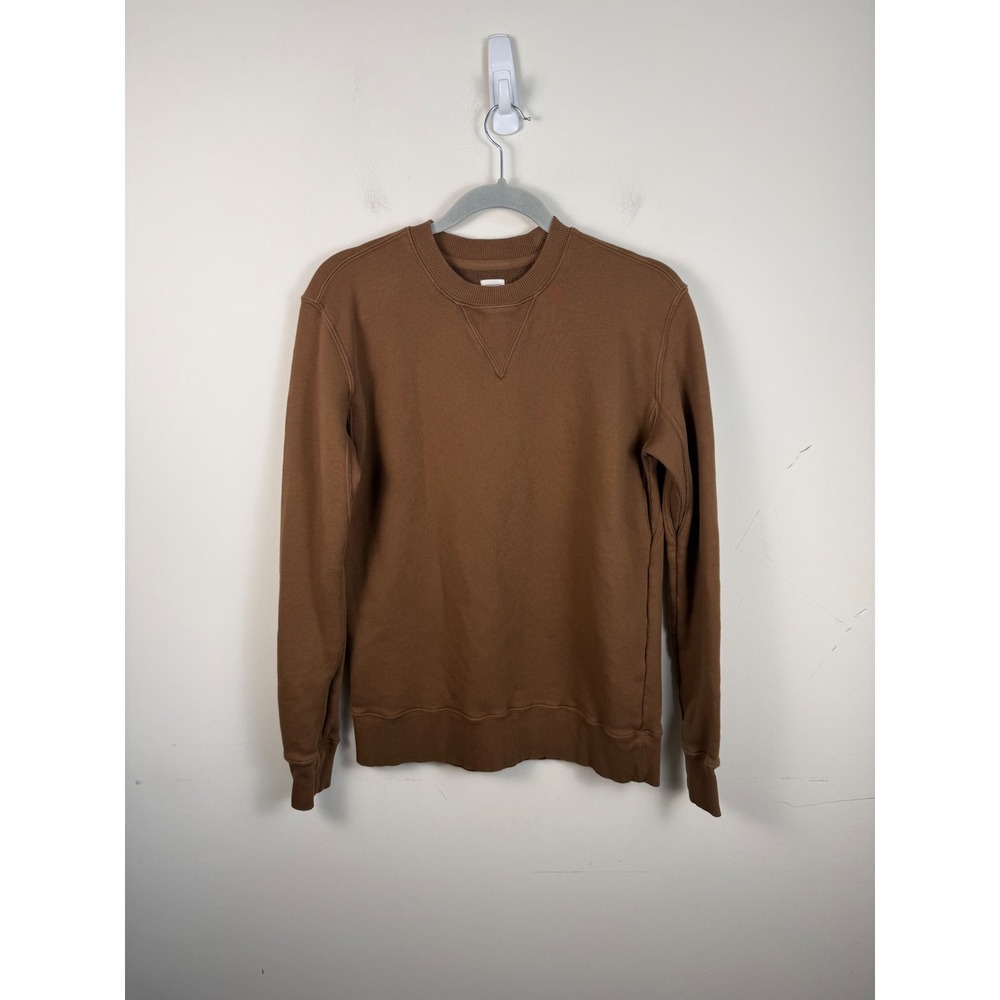 STAG Provisions For Men Brown Cotton Crewneck Sweatshirt Made in Portugal Small